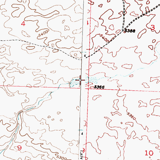 Topographic Map of Ocla Reservoir, WY