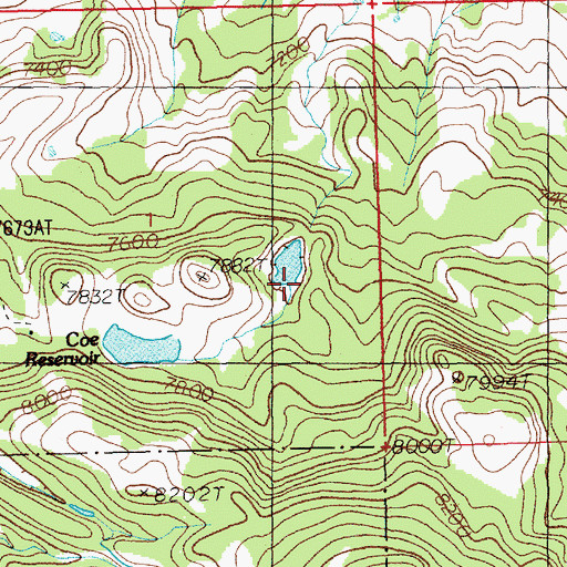 Topographic Map of Darrah Number 2 Dam, WY