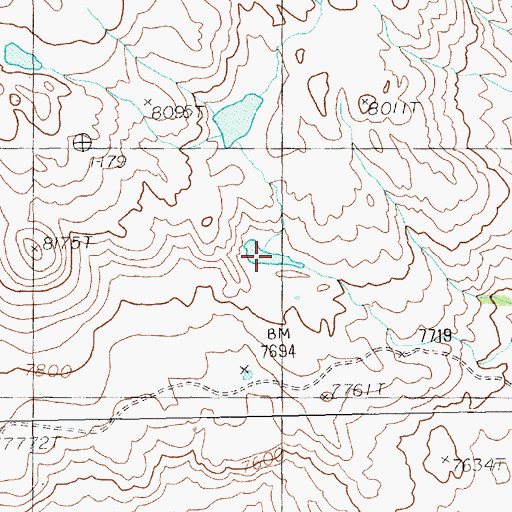 Topographic Map of Big Piney Reservoir, WY