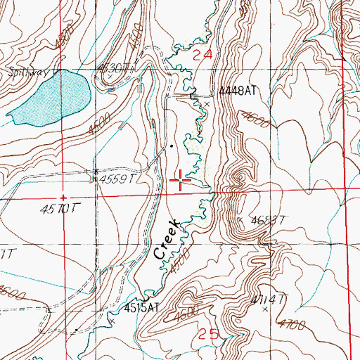 Topographic Map of Tippecanoe Reservoir, WY
