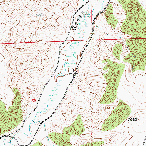 Topographic Map of Grass Creek Number 3 Reservoir, WY