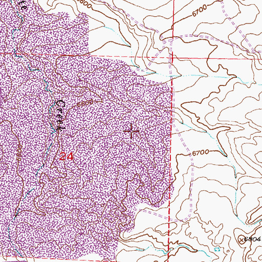 Topographic Map of Day Ore Pad Reservoir, WY