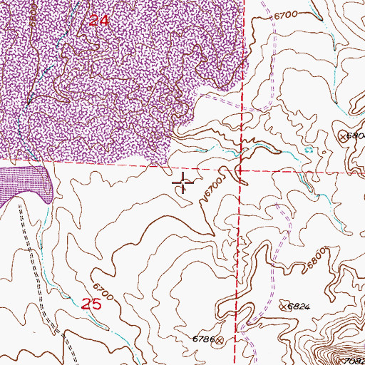 Topographic Map of East Reservoir, WY