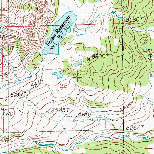 Topographic Map of Foster Number 3 Dam, WY