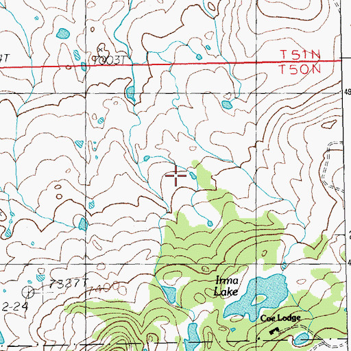 Topographic Map of Swan Creek Number 2 Dam, WY