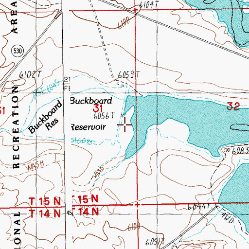 Topographic Map of Briggs Dam, WY