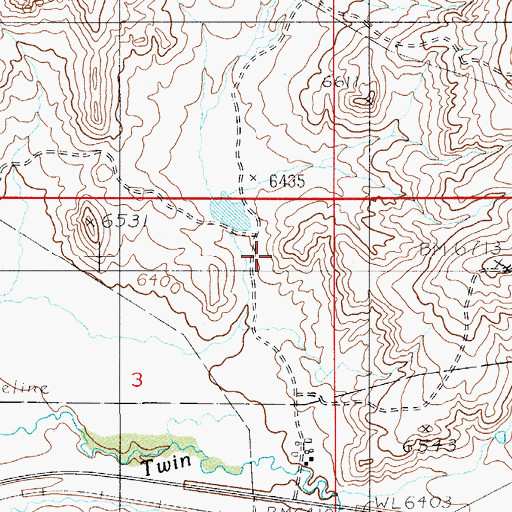 Topographic Map of Thoman Dam, WY