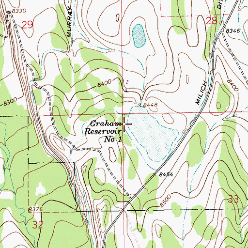 Topographic Map of Graham Dam, WY