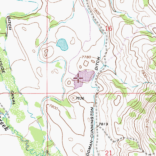 Topographic Map of Massae Reservoir, WY