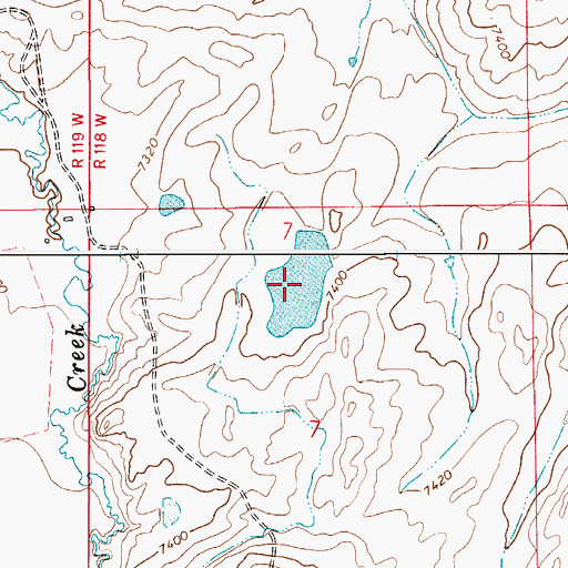 Topographic Map of Blake Reservoir, WY