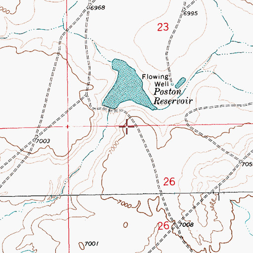 Topographic Map of Erramouspe Dam, WY