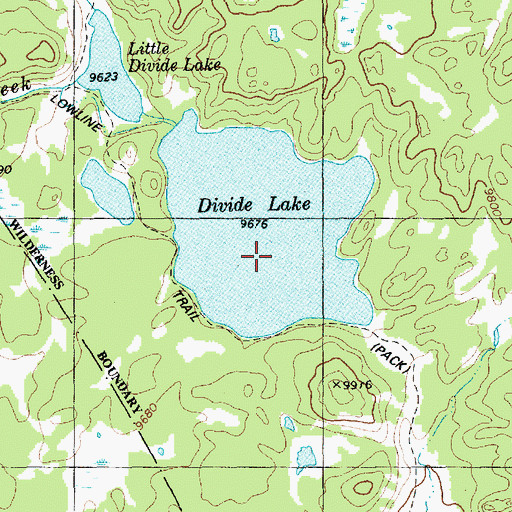 Topographic Map of Divide Dam, WY
