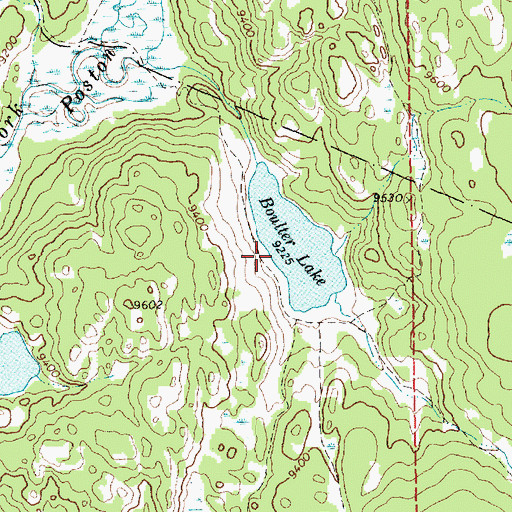 Topographic Map of Boulter Dam, WY