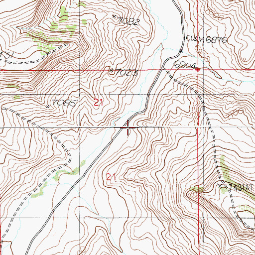 Topographic Map of Rich Dam, WY