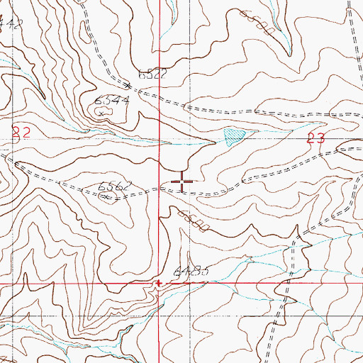 Topographic Map of Holland Reservoir, WY