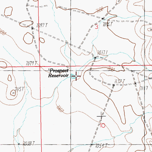 Topographic Map of Prospect Number 1 Dam, WY