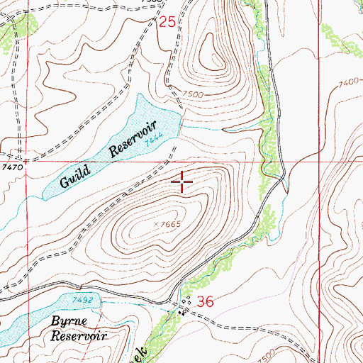 Topographic Map of Guild Dam, WY