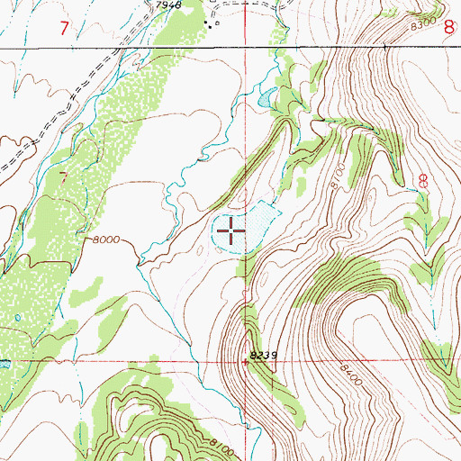 Topographic Map of Beaver Lake, WY