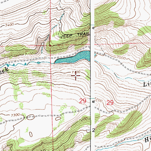 Topographic Map of Broadbent Number 2 Dam, WY