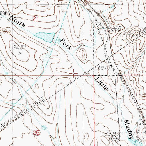 Topographic Map of Aimo Dam, WY