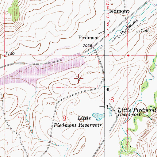 Topographic Map of Guild and Dean Dam, WY