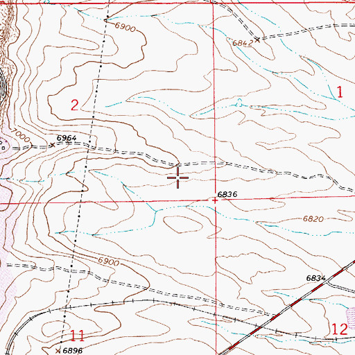 Topographic Map of Molinar Reservoir, WY