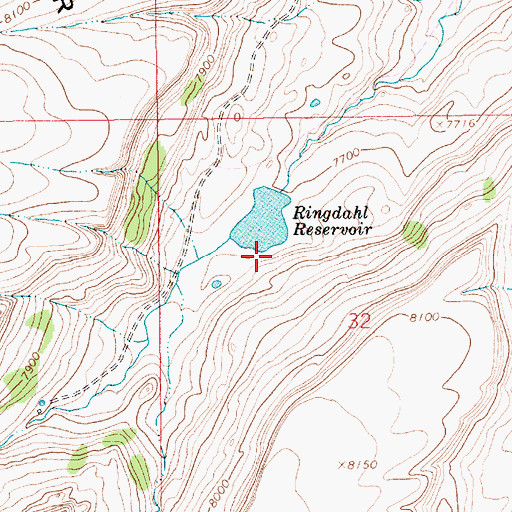 Topographic Map of Wasatch Reservoir, WY