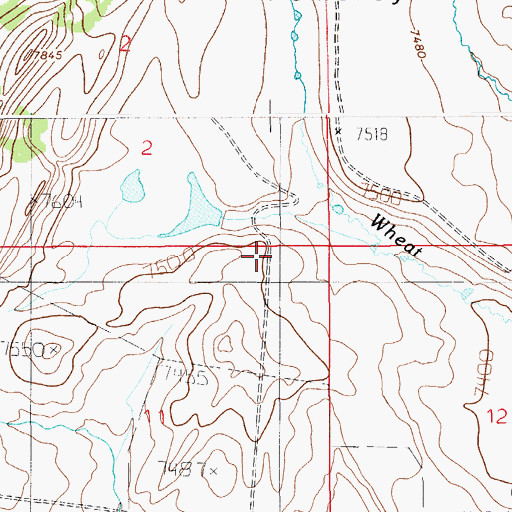 Topographic Map of Willey Number 1 Dam, WY