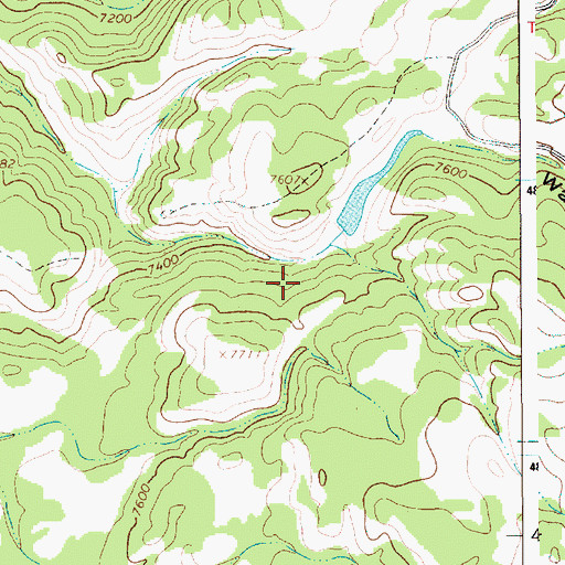 Topographic Map of Porter Reservoir, WY