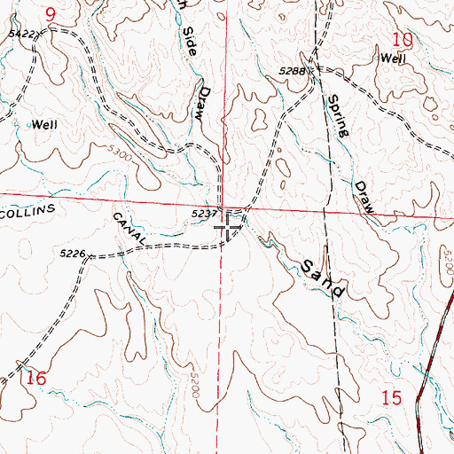 Topographic Map of Ridge Place Number 2 Dam, WY
