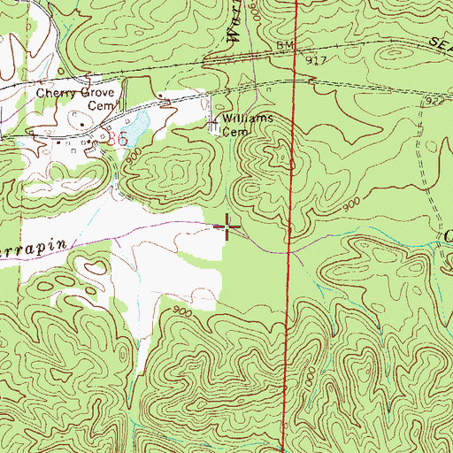 Topographic Map of Warner Swamp, AL