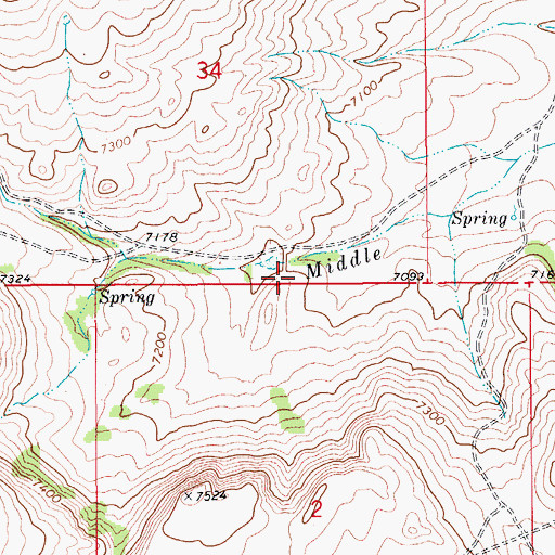 Topographic Map of Elias P Reservoir, WY