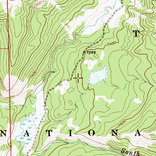 Topographic Map of Hardeman Reservoir, WY
