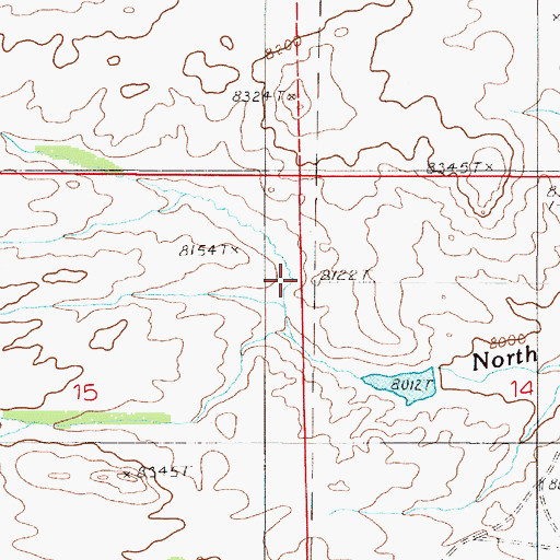 Topographic Map of Cashs Home Reservoir, WY