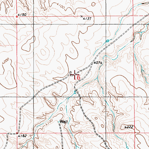 Topographic Map of Brenner Reservoir, WY