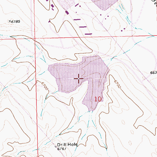 Topographic Map of Jim Bridger Reservoir, WY