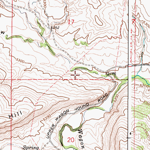 Topographic Map of Wilson Number 1 Reservoir, WY