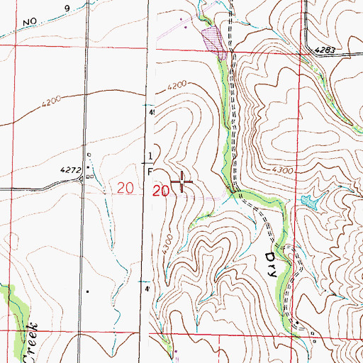 Topographic Map of Bracket Number 3 Reservoir, WY