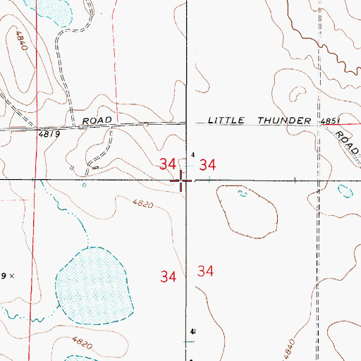 Topographic Map of Reno 9-240-1 Reservoir, WY