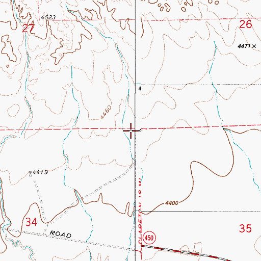 Topographic Map of Spencer 9-250-2 Reservoir, WY