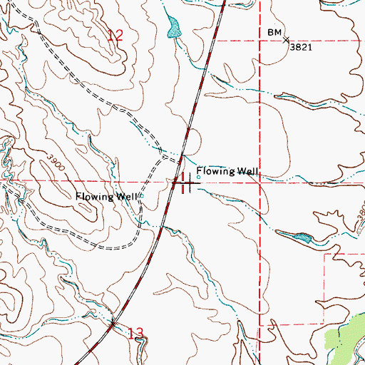 Topographic Map of Hauber Reservoir, WY