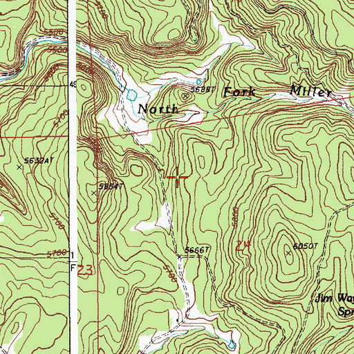 Topographic Map of Gose Reservoir, WY