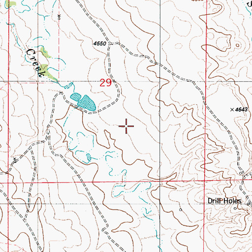 Topographic Map of Todd Detention Dam Reservoir, WY