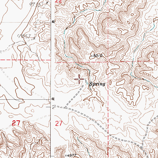 Topographic Map of Morton Number F S 9-231-38 Dam, WY