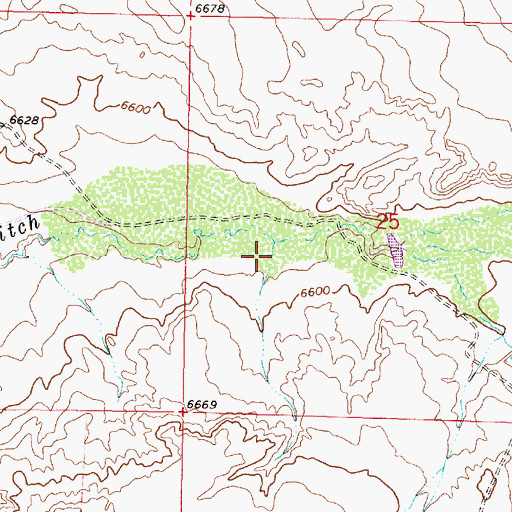 Topographic Map of G H Dam, WY