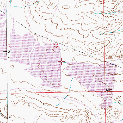 Topographic Map of Number 3 Dam, WY
