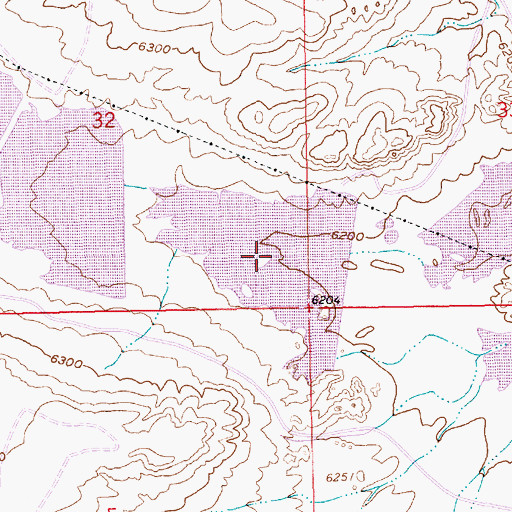 Topographic Map of Number 3 Evaporation Reservoir, WY