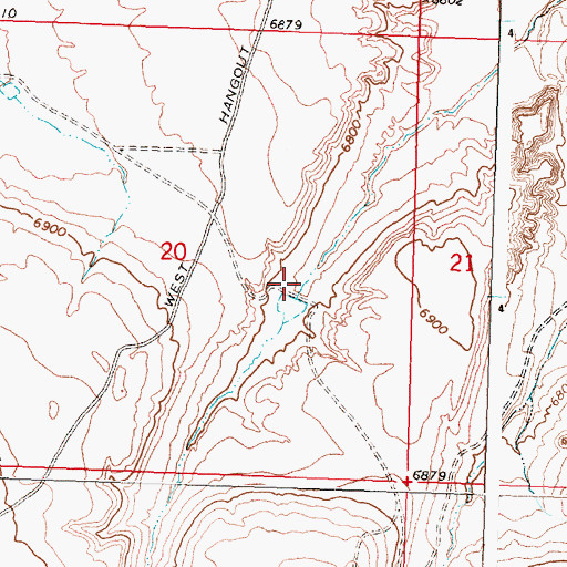Topographic Map of Detention Dam 1593 Number 2, WY