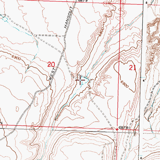 Topographic Map of Detention Dam 1593 Number 2, WY