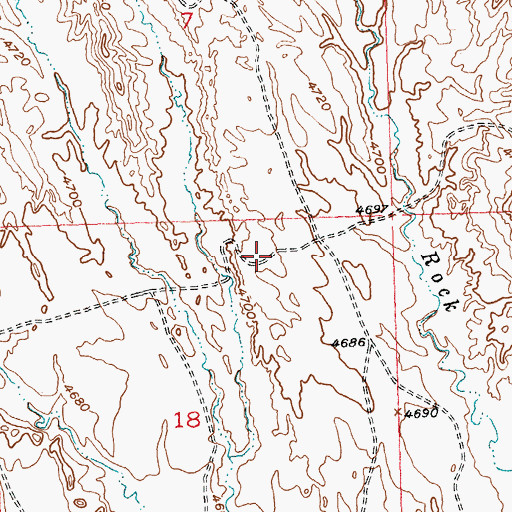 Topographic Map of Big Von Detention Dam, WY